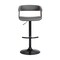 Armen Living Calista Adjustable Bar Stool in Gray Faux Leather with Golden Bronze and Black Metal LCCABACOGRY - alternate 6